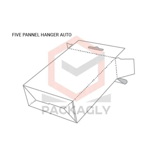 Five Panel Hanger Auto Bottom Boxes Templates