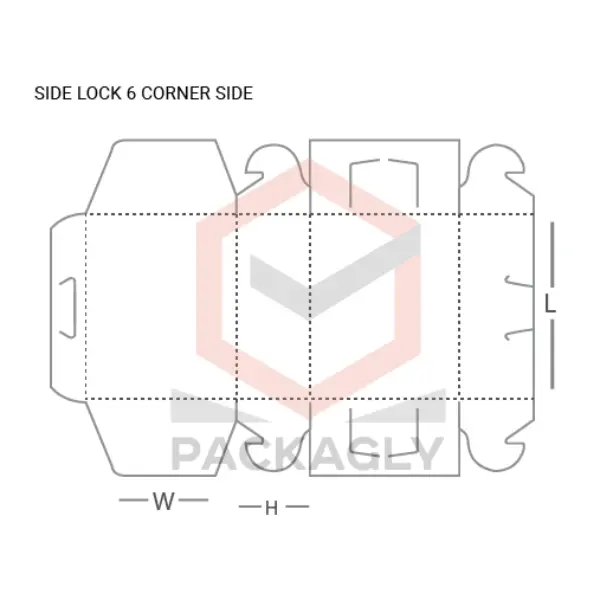 Side Lock Tuck Top Display Box Template
