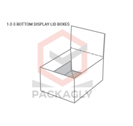 Custom 1-2-3 Bottom Display Lid Boxes