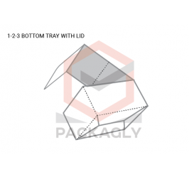 Custom 1-2-3 bottom tray with Lid Template