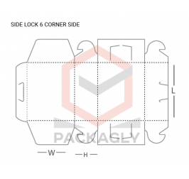 Custom Side Lock Tuck Top Display Box Template